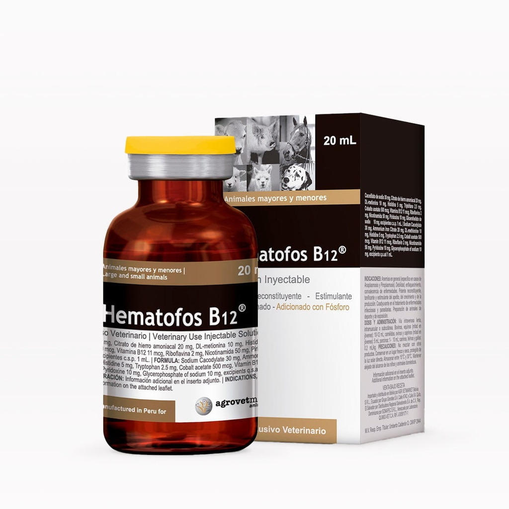 HEMATOFOS B12 INY * 20 ML