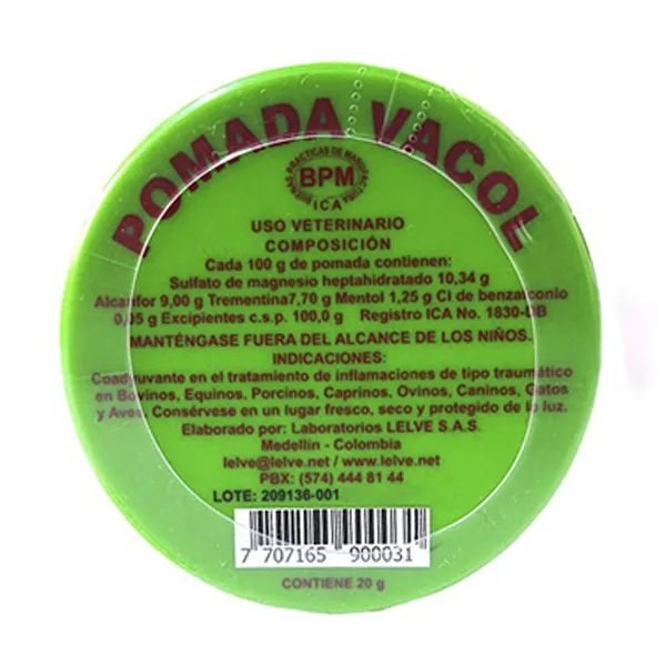 POMADA VACOL * 20 GR