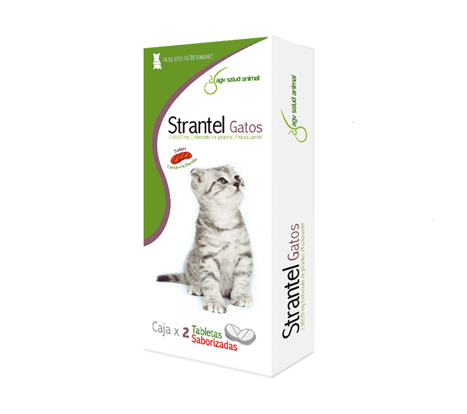 STRANTEL  GATOS  CAJA  * 2 TAB