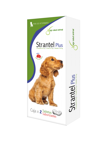 STRANTEL PLUS PERROS CAJA * 2 TAB
