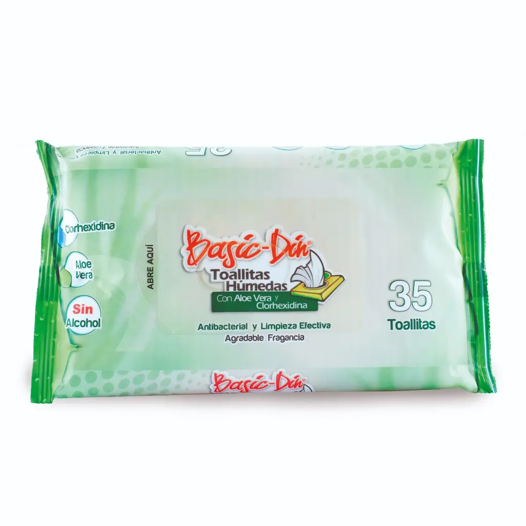 TOALLITAS  HUMEDAS BASIC DIN * 35 UND