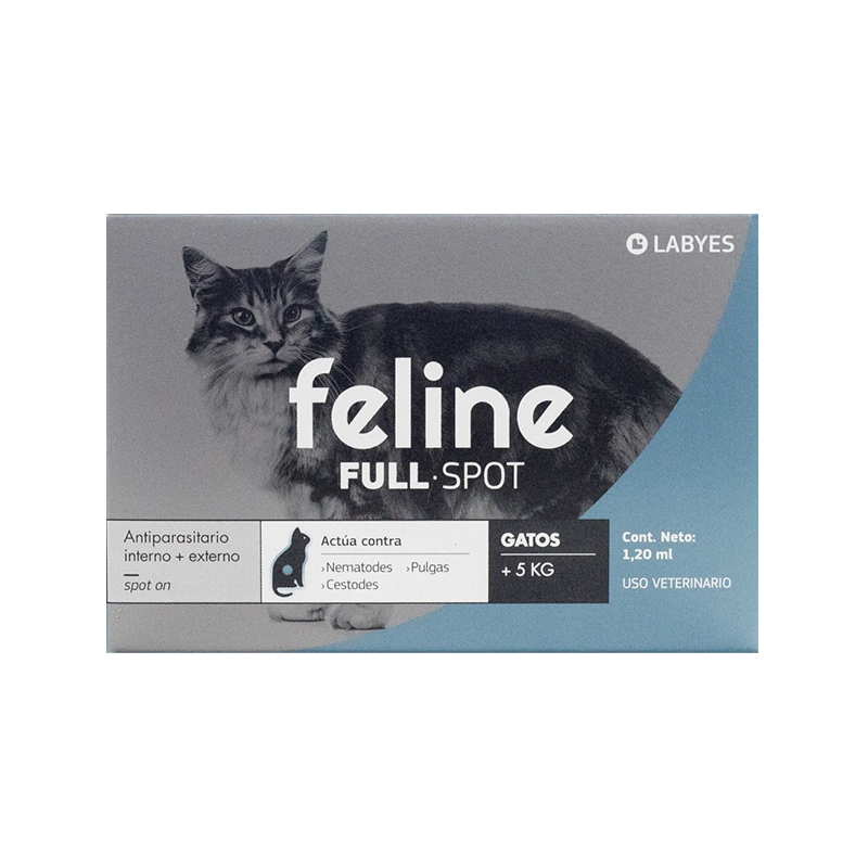 FELINE FULL-SPOT MAS DE 5 KG * 1.20 ML ( LABYES)
