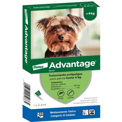 [4193] ADVANTAGE PERROS HASTA 4 KG * 0.4 ML