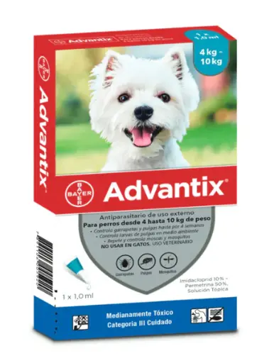 [4198] ADVANTIX  PERROS 4- 10 KG * 1.0 ML