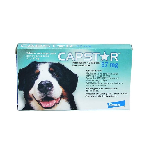 [4049] CAPSTAR 57 MG CAJA * 6 TAB  VERDE
