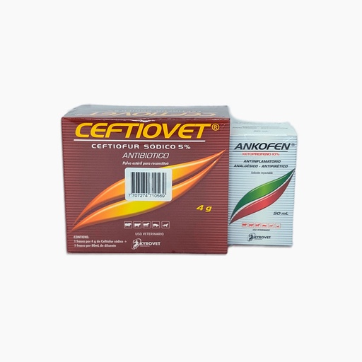 [4058] CEFTIOVET * 4 GR+ ANKOFEN S.I * 50ML