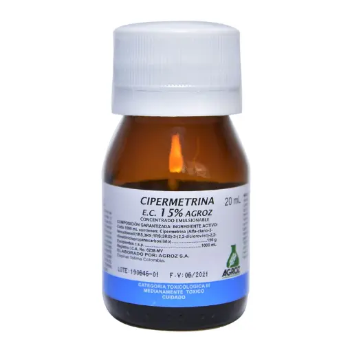 [4025] CIPERMETRINA E.C 15%  AGROZ * 20 ML