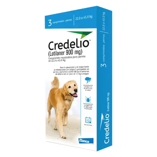 [4043] CREDELIO AZUL 900 MG (22 A 45 KG * 3 TAB)