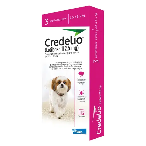[4040] CREDELIO FUCSIA 112.5 MG (2.5 A 5.5 KG * 3 TAB)