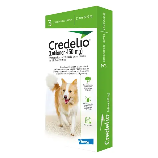 [4045] CREDELIO VERDE 450 MG (11 A 22 KG * 3 TAB)