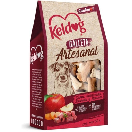 [4020] GALLETAS ARTESANALES CARNE, ZANAHORIA Y MANZANA 150 GR