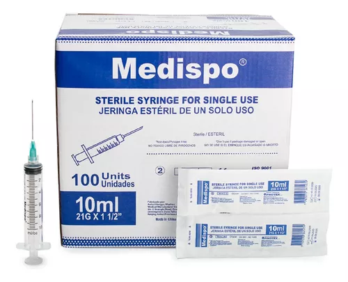 [953] JERINGA 10ML 21G * 1 1/2 CJA * 100 UNIDADES