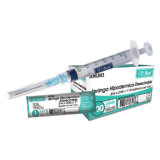 [2976] JERINGA 3 ML 23G * 1 CON AGUJA * 100 UND