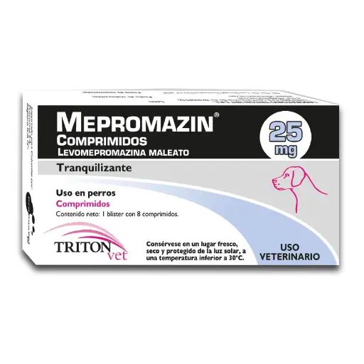 [2968] MEPROMAZIN 25MG CAJA X 8 COMPRIMIDOS