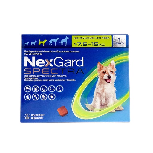 [4088] NEXGARD SPECTRA (7.5-15 KG) VERDE
