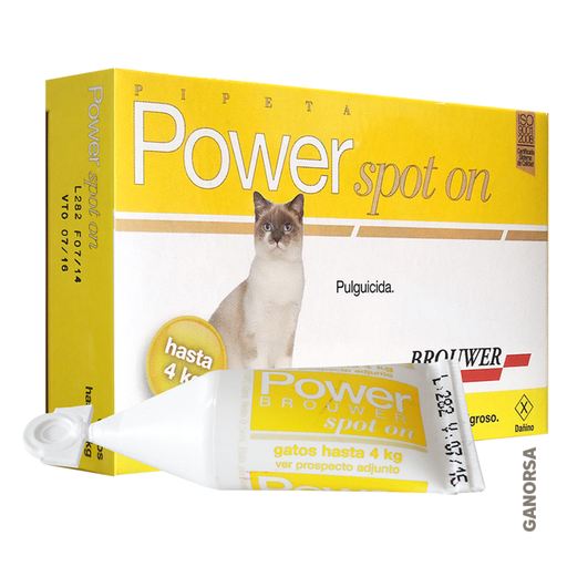 [4100] POWER SPOT ON PIPETA * 0,5ML HASTA 4 KG GATOS