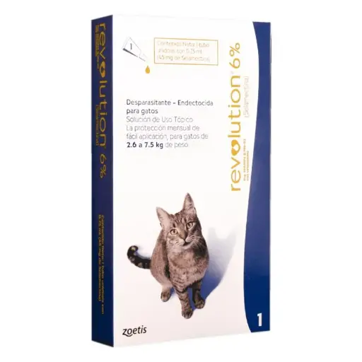 [2864] REVOLUTION GATO 6%  * 0.75 ML 2.6-7.5 KG (AZUL)