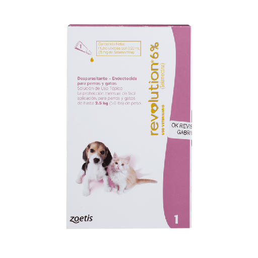 [2863] REVOLUTION PERRO Y GATO 6% * 0.25 ML 2.5 KG (ROSADO)